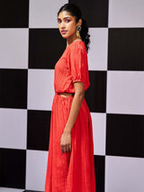 The Knight In Ruby Armour Midi Dress