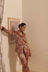 Gilded Gold Brocade Blazer set