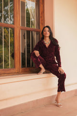 Purple velvet crush co-Ord set