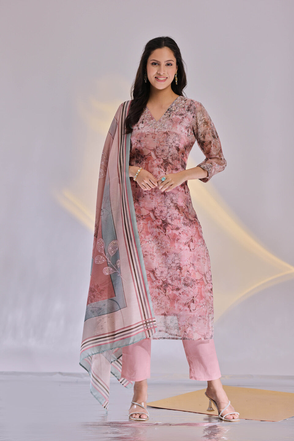 Mangalya Pattu Chanderi Suit main image 1