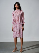 Purple Tie Dye Viscose Midi Dress