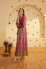 Delicate Deep Pink Chinnon-chiffon Dress