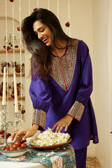 Violet Roman Silhouette Co-ord Set