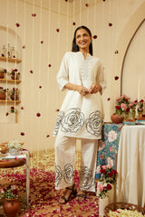 Off-White Cotton Co-ords Set