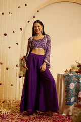 Purple Drift Party Shrug Set