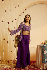 Purple Drift Party Shrug Set