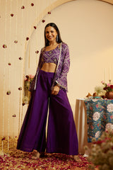 Purple Drift Party Shrug Set
