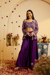 Purple Drift Party Shrug Set