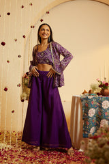 Purple Drift Party Shrug Set