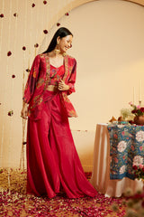 Raspberry Shine Maslin Shrug Set