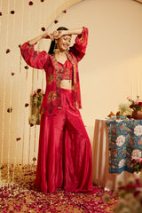 Raspberry Shine Maslin Shrug Set