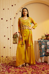 Mustard Glow Maslin Shrug Set