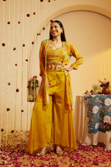 Mustard Glow Maslin Shrug Set