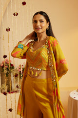 Mustard Glow Maslin Shrug Set