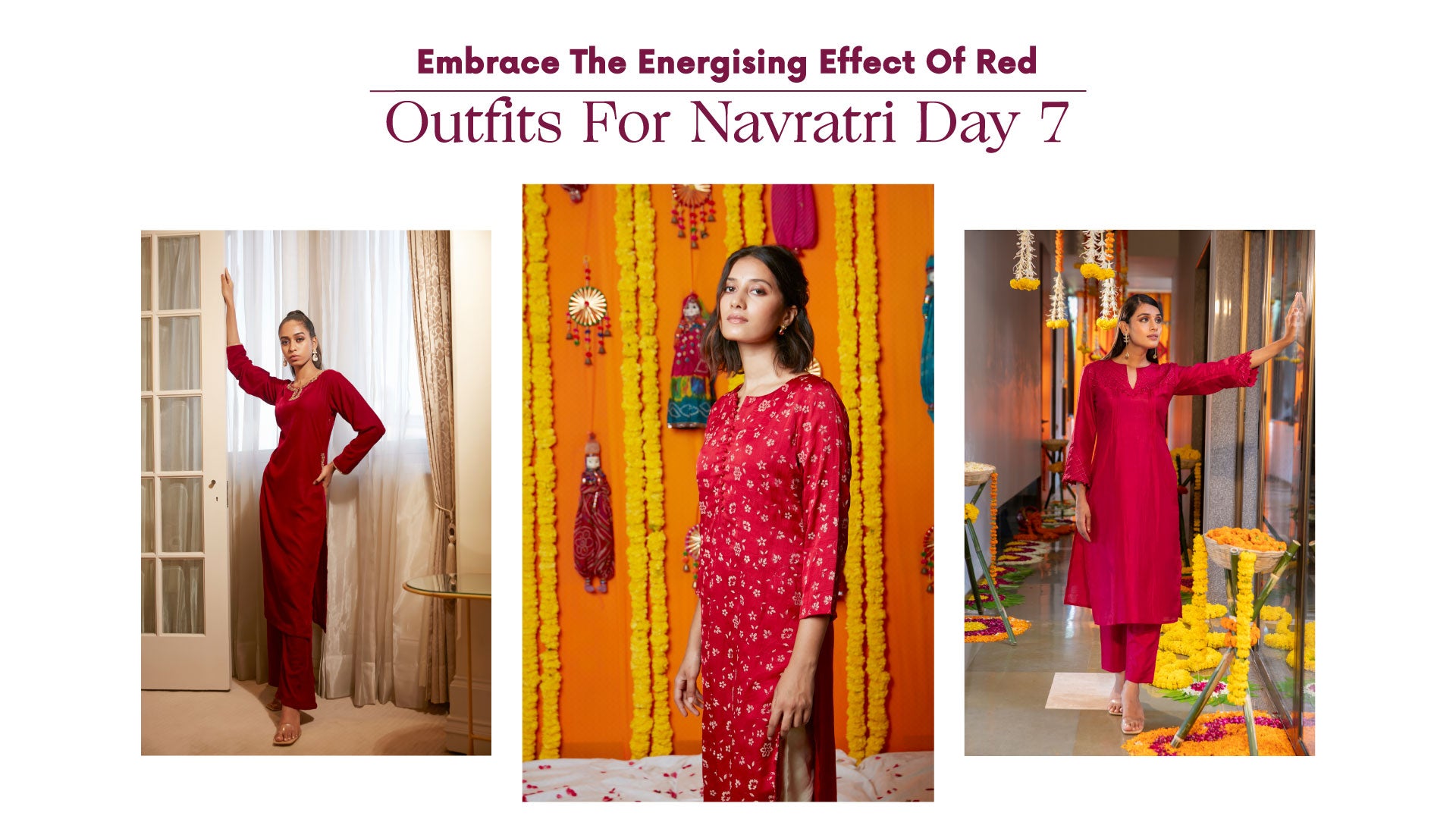 Embrace The Energising Effect Of Red Outfits On Navratri Day 7