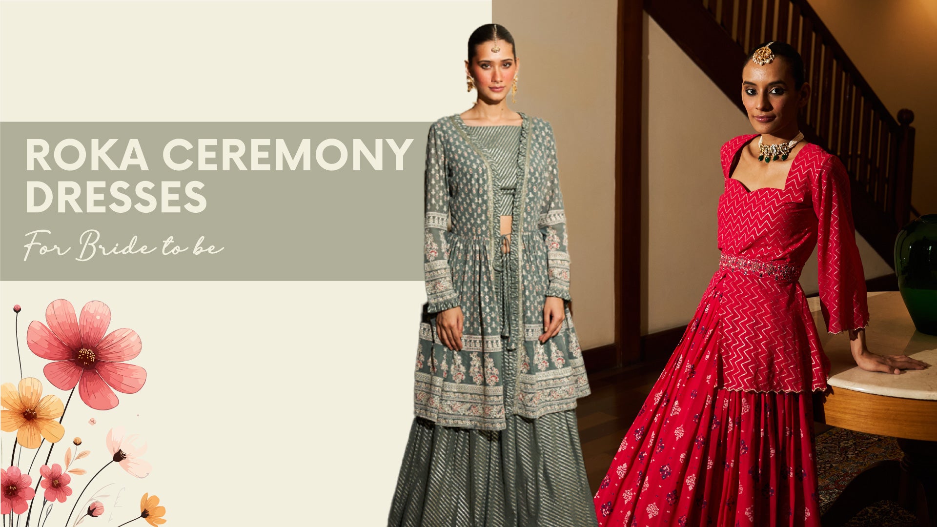 7 Traditional Roka Ceremony Dresses For Bride | Raisin