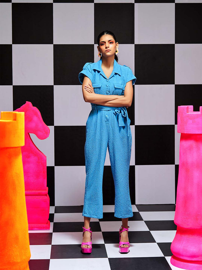 sky blue jumpsuit