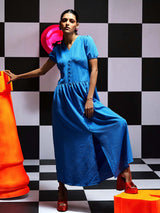 The Bold In Blue Midi Dress