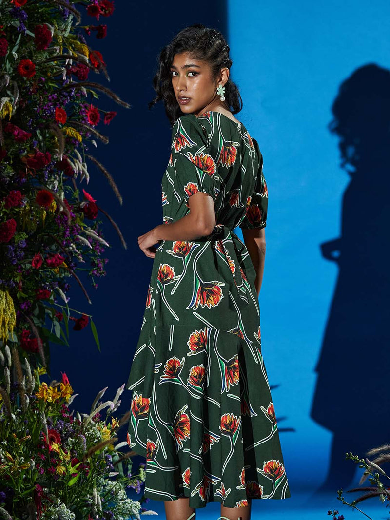 Garden Goddess Midi Dress