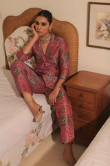 Blushy Pink Banarsi Brocade Blazer with pant