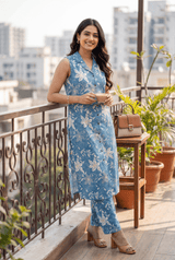 SKY BLOOM KURTA SET