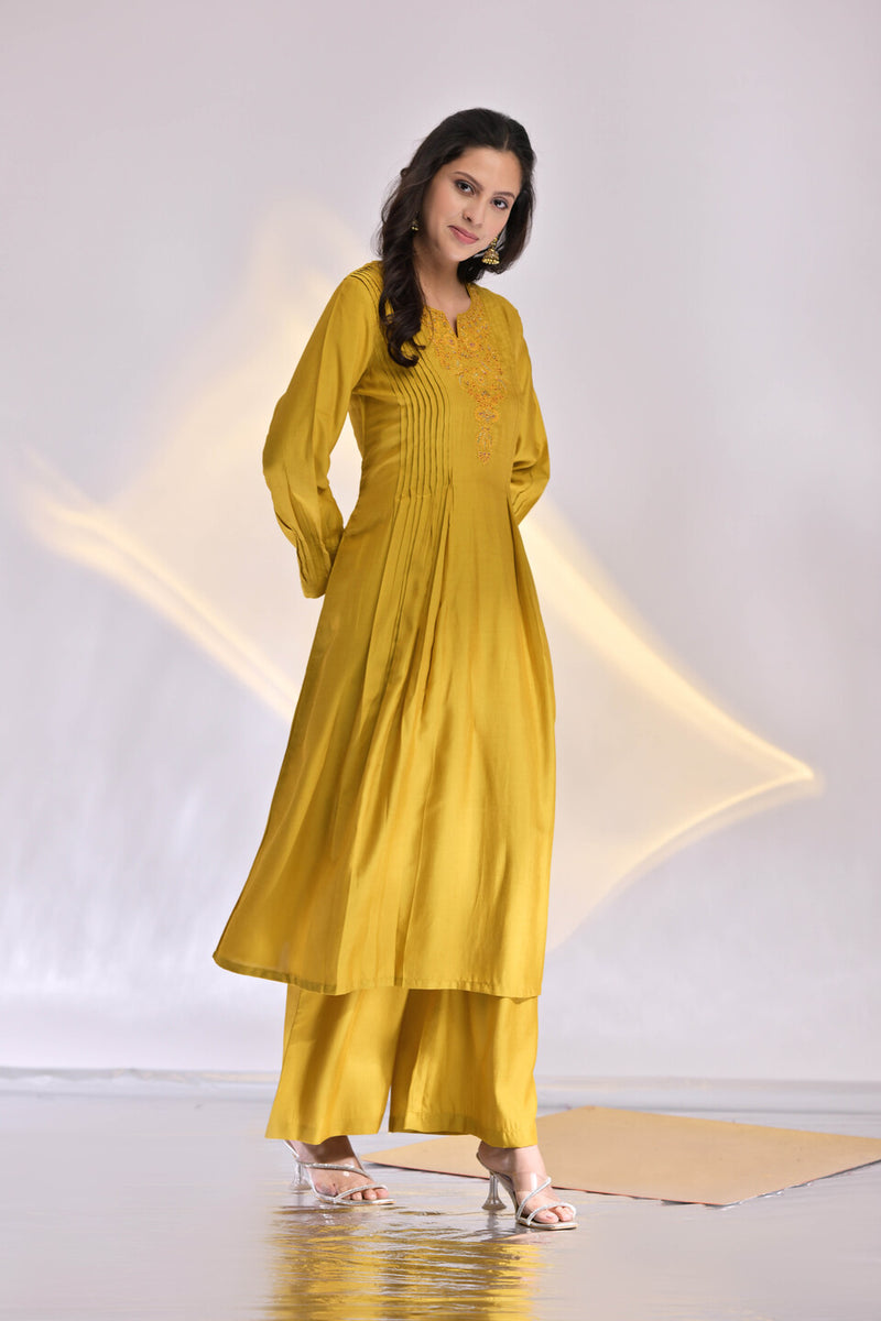 Alexa A-Line Kurta &  Flared Palazzo Set