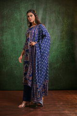 Sapphire Charm Muslin  Kurta Set