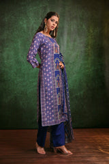 Sapphire Charm Muslin  Kurta Set