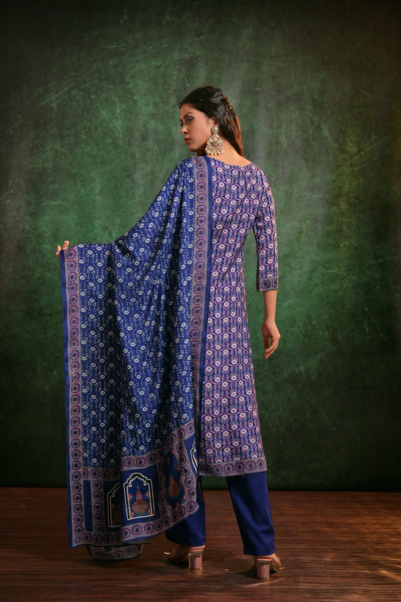 Sapphire Charm Muslin  Kurta Set