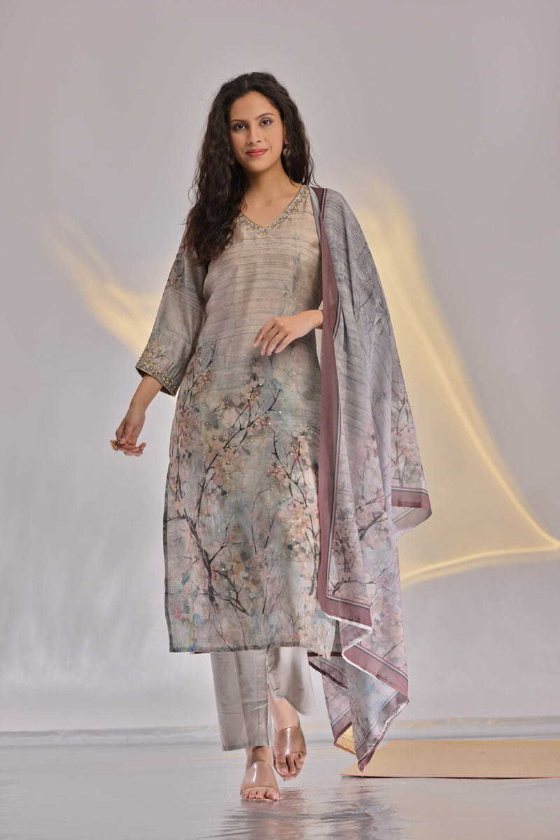 Patola Aura  Chanderi Suit Set