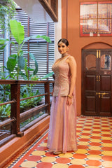 Sparkling Mauve Embellished Salsa Set