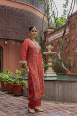 Terracotta Radiance Embellished Jacquard Set
