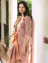 MEHAK - FLORAL PRINT PURE COTTON STRAIGHT KURTA SET WITH MULMUL DUPATTA AND INTRICATE EMBROIDERY WORK