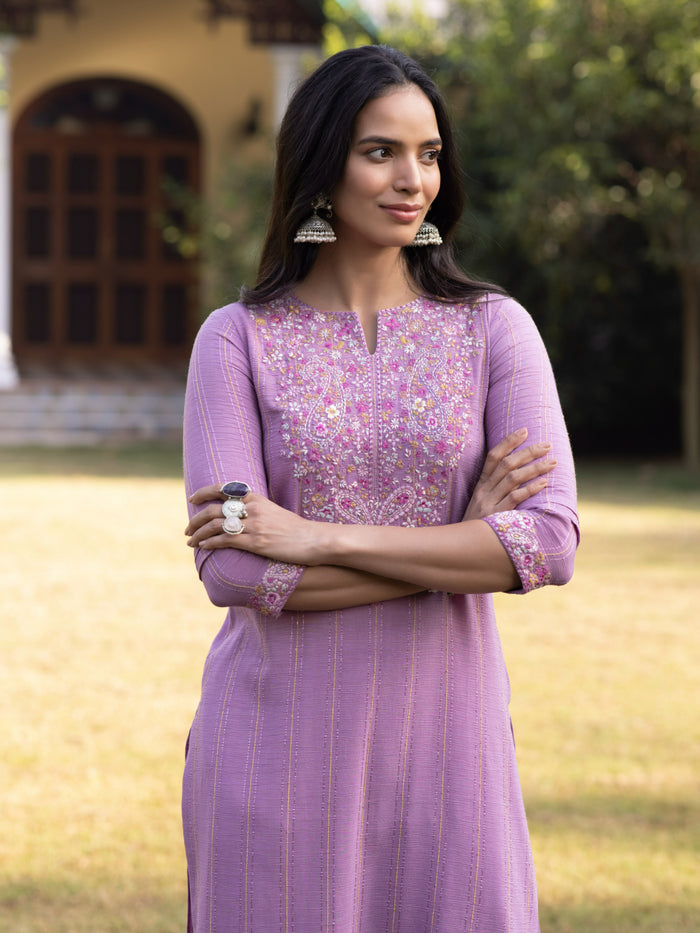 lavender kurti
