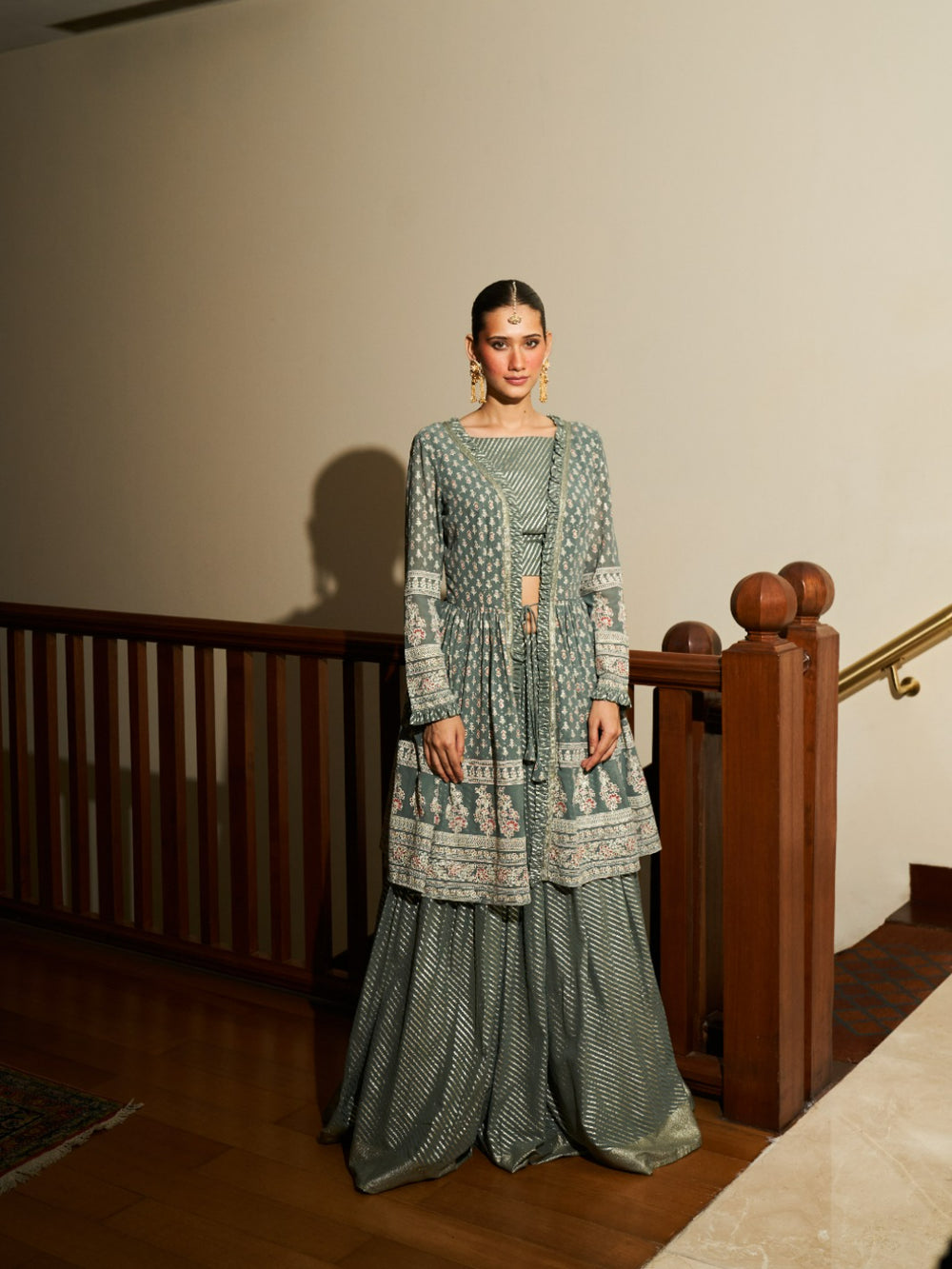 Bohemian Sequined Black Gown