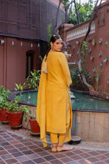 Sunflower Radiance Mul Chanderi Set