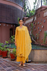 Sunflower Radiance Mul Chanderi Set