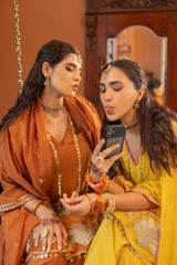 Sunshine Yellow Embellished Mul Chanderi Set