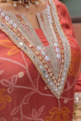 Terracotta Radiance Embellished Jacquard Set
