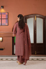 Moccha Mul Chanderi Kurta Set