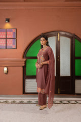 Moccha Mul Chanderi Kurta Set