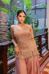 Sparkling Mauve Embellished Salsa Set