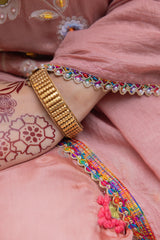 Rose Quartz Floral Jacquard Kurta Set