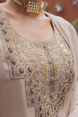 Ethereal Ivory Organza Jacquard Suit Set