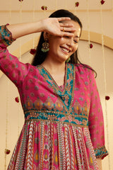 Delicate Deep Pink Chinnon-chiffon Dress