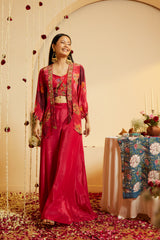 Raspberry Shine Maslin Shrug Set