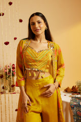 Mustard Glow Maslin Shrug Set
