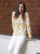 Multicolor Abstract Print Georgette Straight Shirt